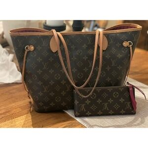 Louis Vuitton Neverful with Organizer and Matching Wallet